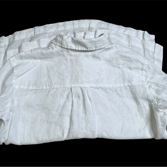 The White Company White Label 100% Linen Button Up Shirt Women's US 6 UK 10 - Picture 4 of 6